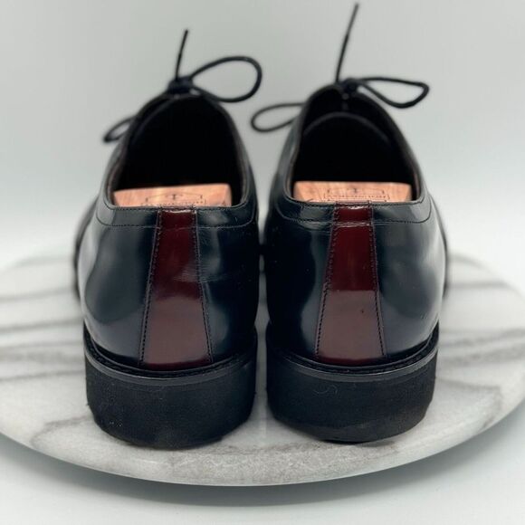 Angel Infantes Men's Leather Oxfords US 7.5 EU‎ 41 Black Burgundy Made in Spain - Picture 4 of 9